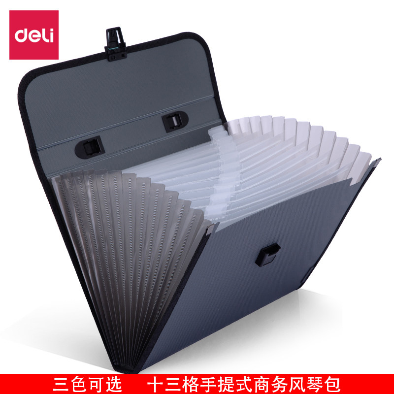 델리 오르간 가방 여성용 가방 크로스 바디 백 휴대용 다층 폴더 가방 간단한 학생 비즈니스 보관 폴더 13 그리드 보관 가방 시험지 분류 가방