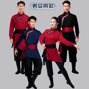 新蒙古族舞蹈演出服装男女艺考练功服少数民族舞蹈表演服广场舞服