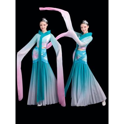 古典水袖演出服原版采薇舞蹈服装女惊鸿舞飘逸儿童孔子舞汉服