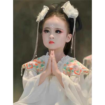 汉服儿童古典舞蹈服装求点化白娘子演出服青山城下白素贞小童表演