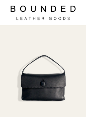 Sally bag 进口胎牛皮纽扣迷你手提包老钱风腋下包通勤百搭小方包