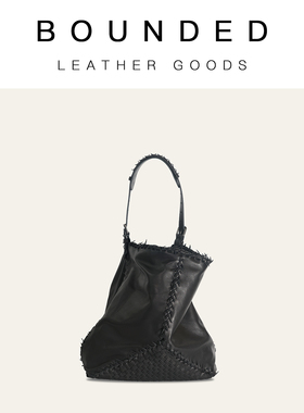 Bounded有界 流苏复古手工编织羊皮托特包通勤单肩腋下包