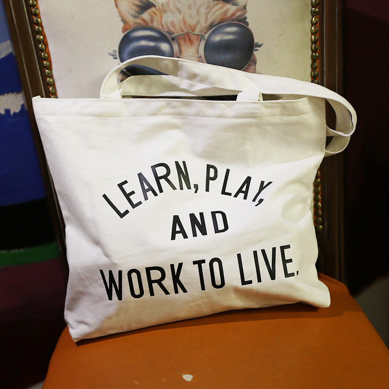 the republic of korea ins Simplicity Versatile leisure time One shoulder Canvas bag College wind zipper Canvas bag men and women Shopping bagin the Storage consolidation , Home Storage appliances , Pouch , Shopping Bag/Bags  category - from Buy2taobao.com to provide professional Taobao agent buy service