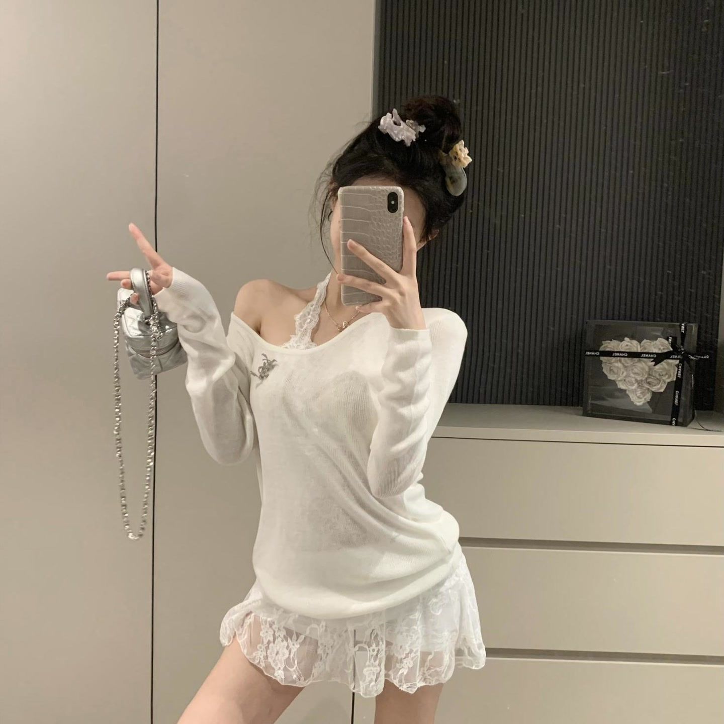中长款以凤纯色简约通勤