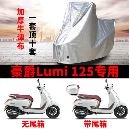 适用豪爵Lumi 125踏板摩托车防晒防雨雪车衣车罩加厚防尘罩全包