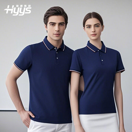 印logo翻领polo衫工作服定制印logo冰丝短袖t恤广告文化衫企业 工
