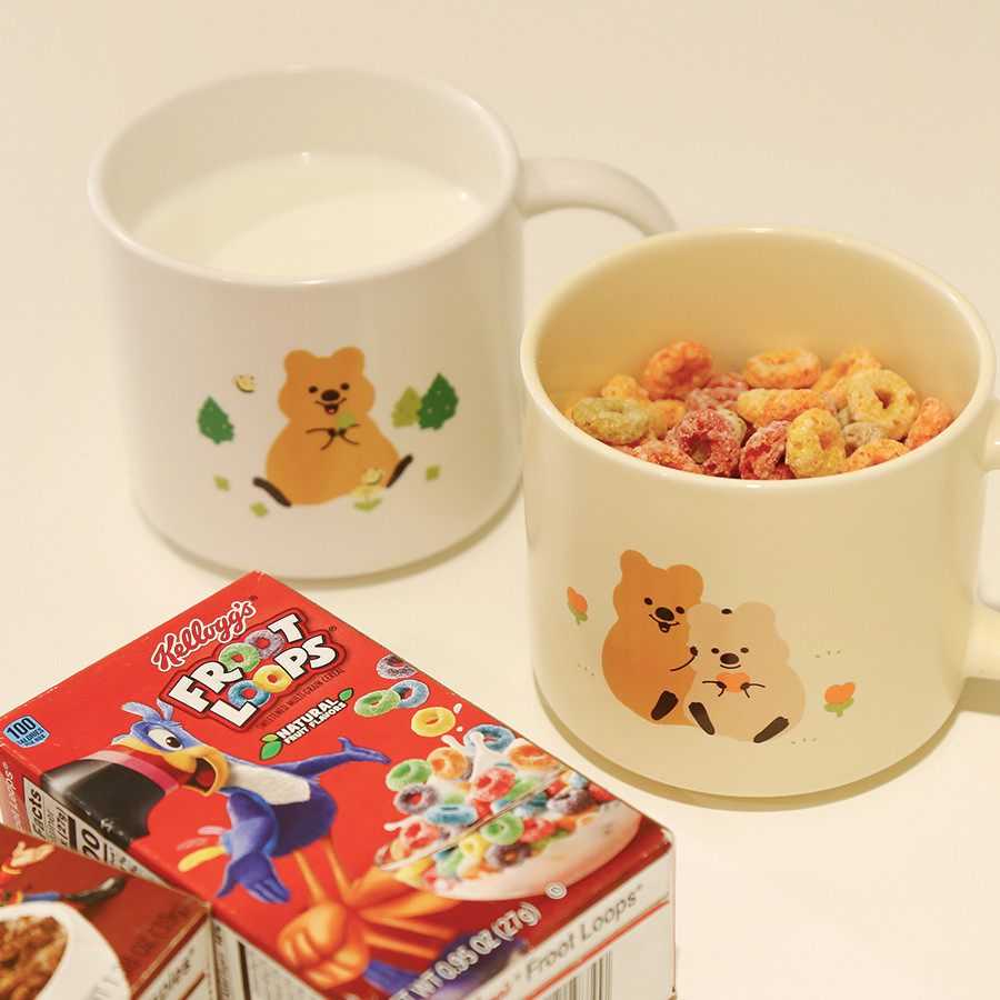 KIKIQUOKKA金袋鼠小袋鼠马克杯可爱女生生日情侣礼物