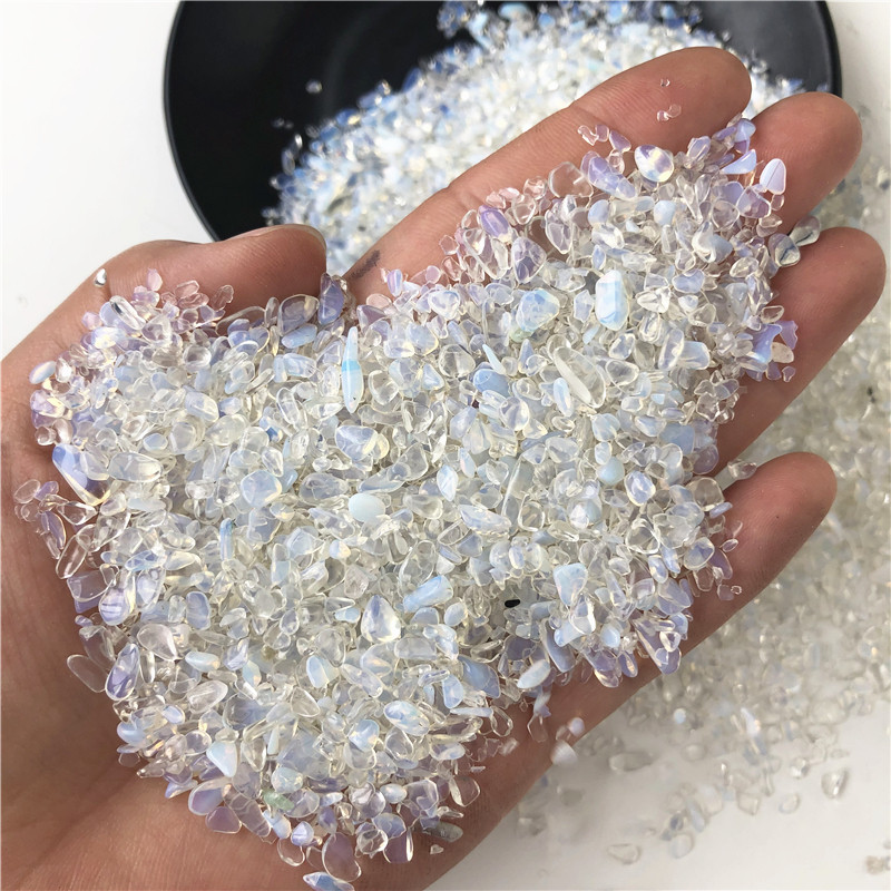 蛋白石碎石小颗粒2-4mm鱼缸花盆瓶造景装饰石头diy滴胶饰品配件石