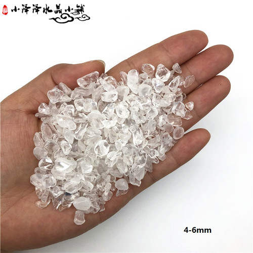 天然白水晶消磁石水晶碎石手链水晶石消磁碗供佛供曼扎