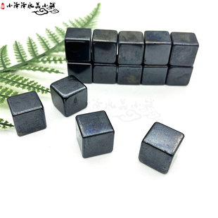 天然巴西赤铁矿方块原石黑胆石原石摆件水晶碎石亚历山大矿石教学