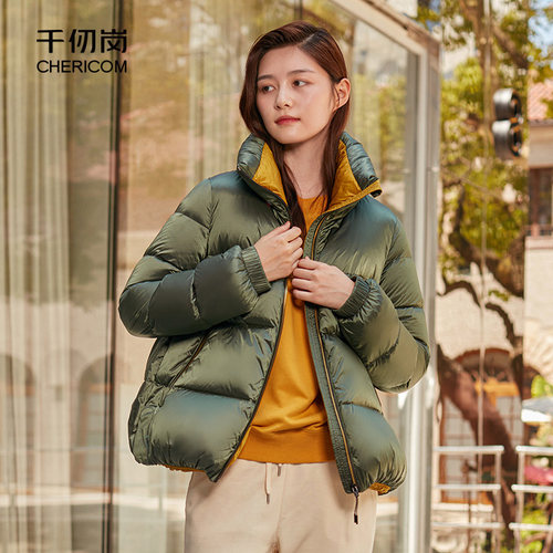 冬季时尚风短款立领外套面包服