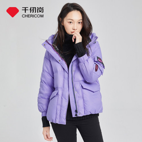 千仞岗新款羽绒服女连帽短款