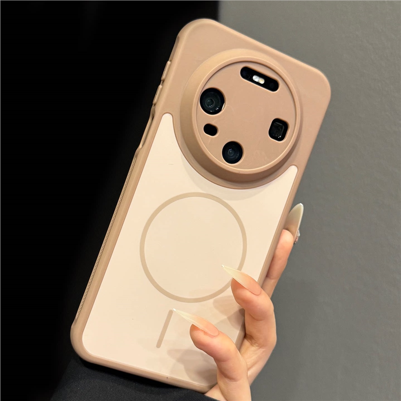 适用华为mate80promax手机壳高颜值ins撞色肤感磁吸华为mate70/60pro+磨砂散热边pura8070pro+全包硅胶防摔套