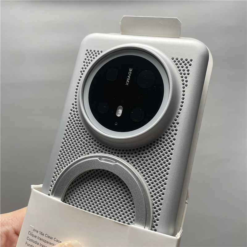 适用华为mate80pro新款磁吸手机壳mate70pro+高级感x镂空散热mate50/40rs带支架Pura70全包p60/50防摔男女款