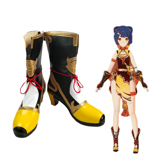 原神 香菱cos靴子cosplay鞋子包邮定做增高动漫游戏鞋