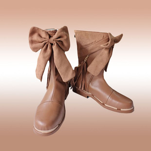 第五人格作曲家cos鞋棕色蝴蝶结靴子游戏动漫cosplay鞋子