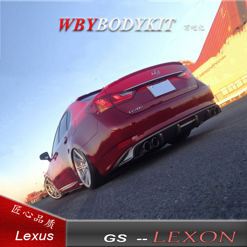 雷克萨斯gs改装lexon碳纤维后唇扰流排气gsf前杠侧裙叶子板尾翼