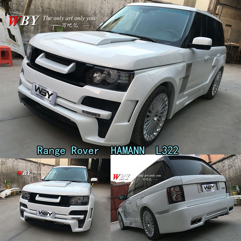 老款路虎揽胜行政版RangeRover改装HAMANN宽体大包围后唇机盖排气