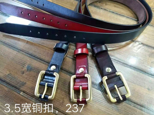 ms复古休闲风文艺植鞣革皮带
