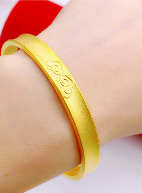 民族风仿真越南沙金祥云手镯女