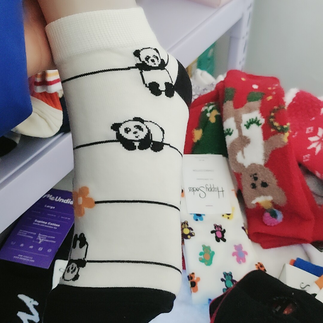 三丽鸥款直板女士短袜纯棉袜精梳短袜