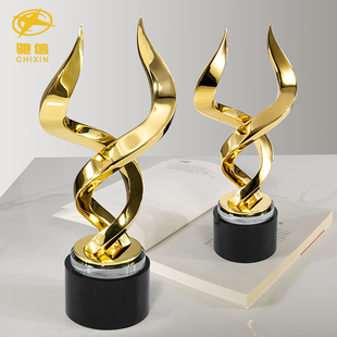 2021新款 月度奖杯定制金牛大气K9奖杯定做颁奖纪念品业绩冠军