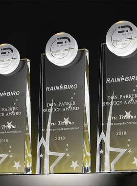 创意奖杯定做水晶奖杯定制皇金银铜冠钻石制作优秀员工纪念刻年会