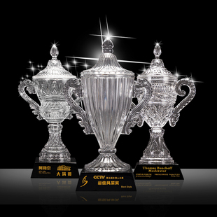 大型奖杯冠军大王定制定做团队比赛颁奖篮球足球免费刻字优秀年会