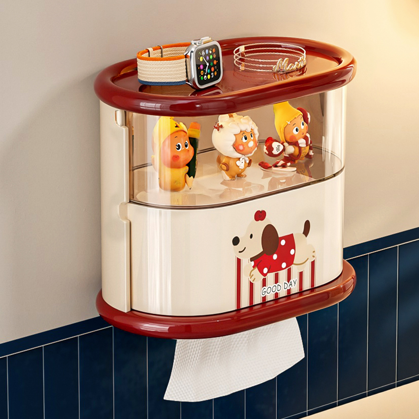 卫生间厕纸盒壁挂式纸巾盒置物架