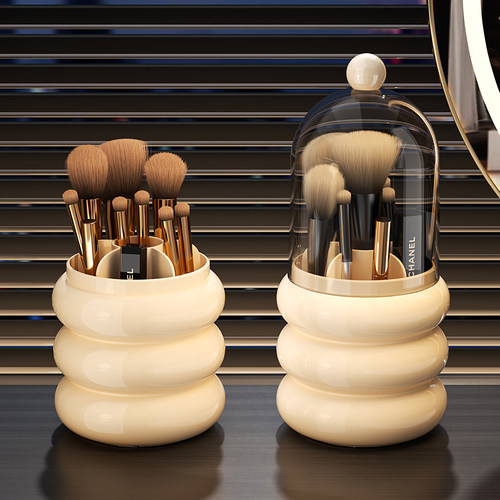 佐居防尘化妆刷收纳盒分格带盖