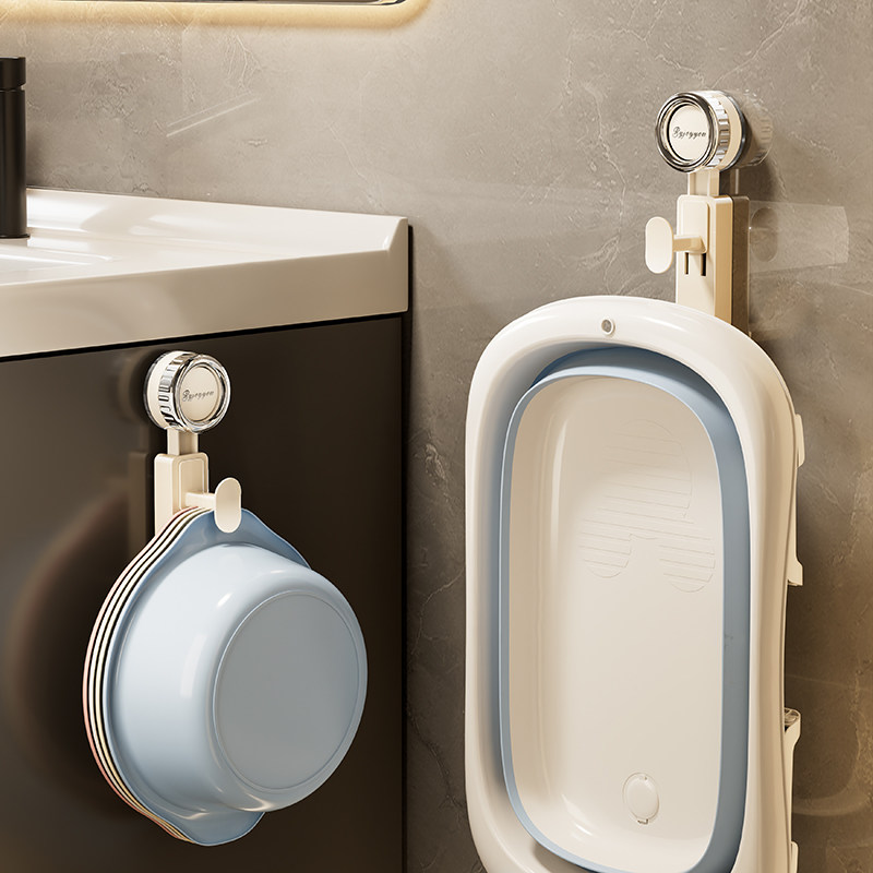 吸盘脸盆架卫生间浴室免打孔壁挂式洗漱台脸盆挂架整理架挂盆神器,家庭/个人清洁工具,脸盆架,淘宝优惠券,粉丝福利购,淘宝优惠卷