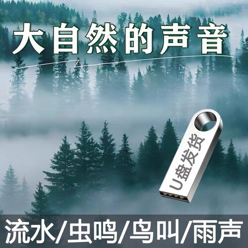 大自然纯音乐音乐u盘噪音减压疗愈流水声滴水鸟鸣声乐助眠MP3优盘