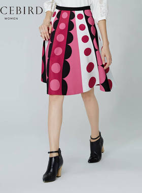 A1GF52546鸟2021年夏季百搭气质款主题印花半裙A1GF52546C0