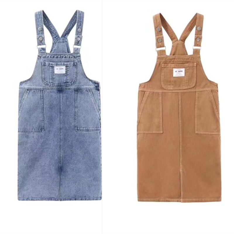 2020通勤显瘦A4FA93A04工装风牛仔背带裙A4FA93A0455A4FA93A0473