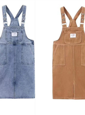 2020通勤显瘦A4FA93A04工装风牛仔背带裙A4FA93A0455A4FA93A0473