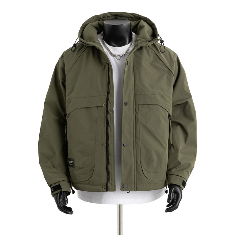 新款加厚保暖棉衣连帽夹克棉服大码2501P110,男装夹克,电商A418