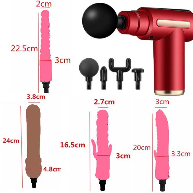 未来健康二合一多功能筋膜按摩枪改装头套装女士伸缩按摩器材家用