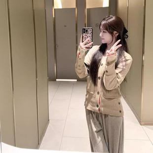 外套 春季 新款 软糯慵懒感针织衫 女上衣宽松百搭毛衣开衫