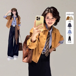 【所有女生的衣橱直播间】灯芯绒外套/格子衬衫/阔腿牛仔裤