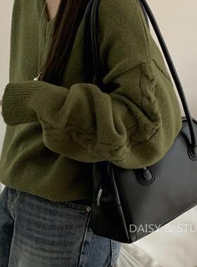 韩国24年秋冬新款气质百搭长柄手提包波士顿包单肩包4色入
