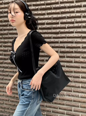 韩国moco24年夏季新款休闲气质百搭托特包手提包 单肩包 两色入