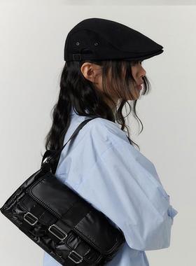 韩国close官网24年冬季新品气质百搭通勤搭扣设计单肩包腋下包