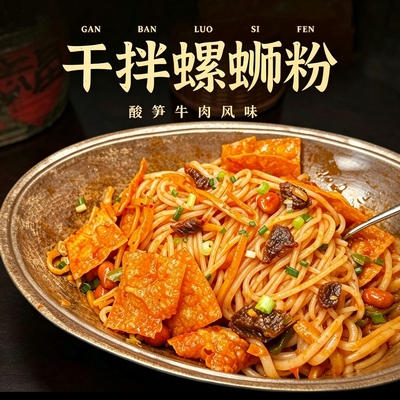 牛肉酸笋风味干拌螺蛳粉
