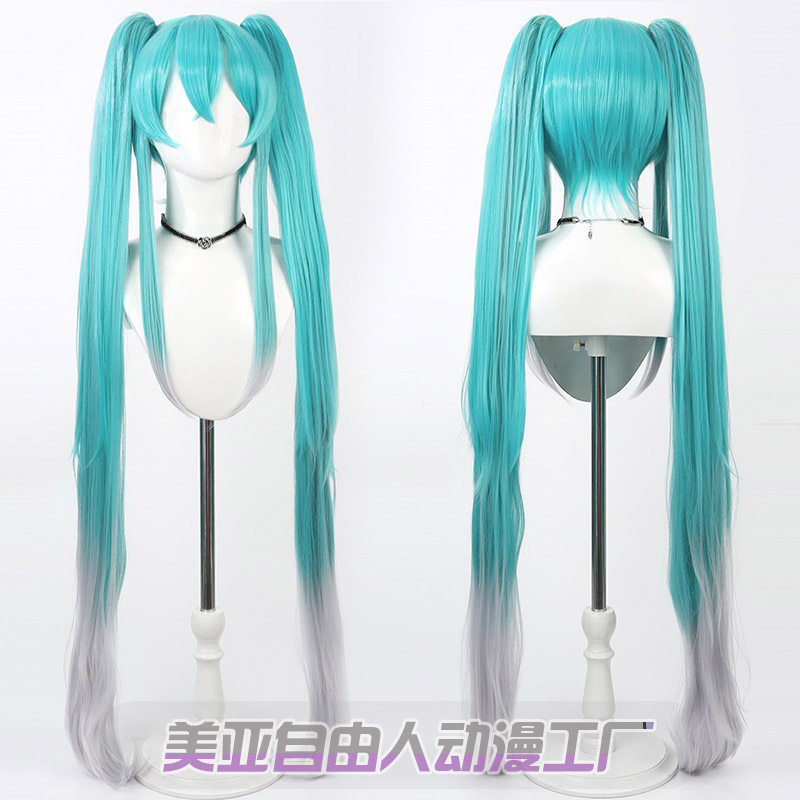 自由人赛车2024初音cos假发