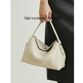 Shevennie2026新款 头层牛皮hobo包女高级感通勤手提斜垮包枕头包