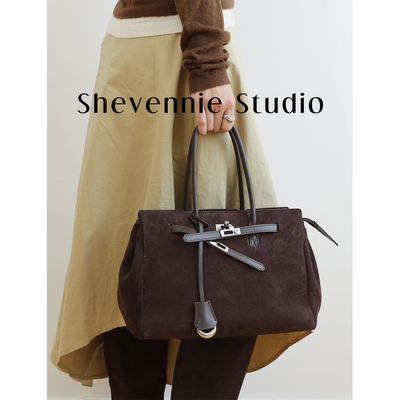 Shevennie2025秋冬撞色托特包