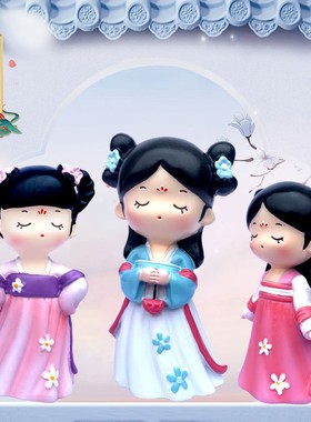 古风唐小环唐侍女摆件文创纪念品