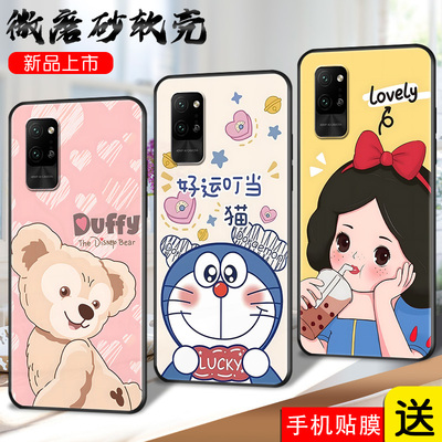 适用华为荣耀Play4pro手机壳honor play4pro全屏膜OXP-AN00软套容要Play四动漫huawei磨砂h0n0r ply4pr0网红