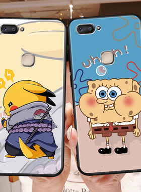 皮卡丘适用vivoX20PLUS手机壳x20plusA个性x20p男女步步高vivo x20plus网红puls磨砂外套维沃pIusins送钢化膜