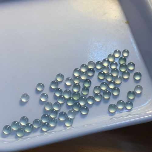 裸石危料A货冰种蓝水蛋面耳钉